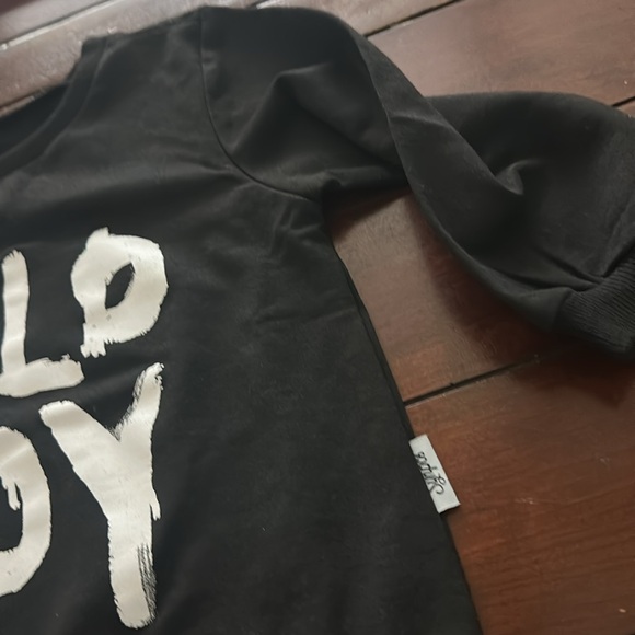 Black Wild Boy Sweatshirt Bold Print - Picture 3 of 4